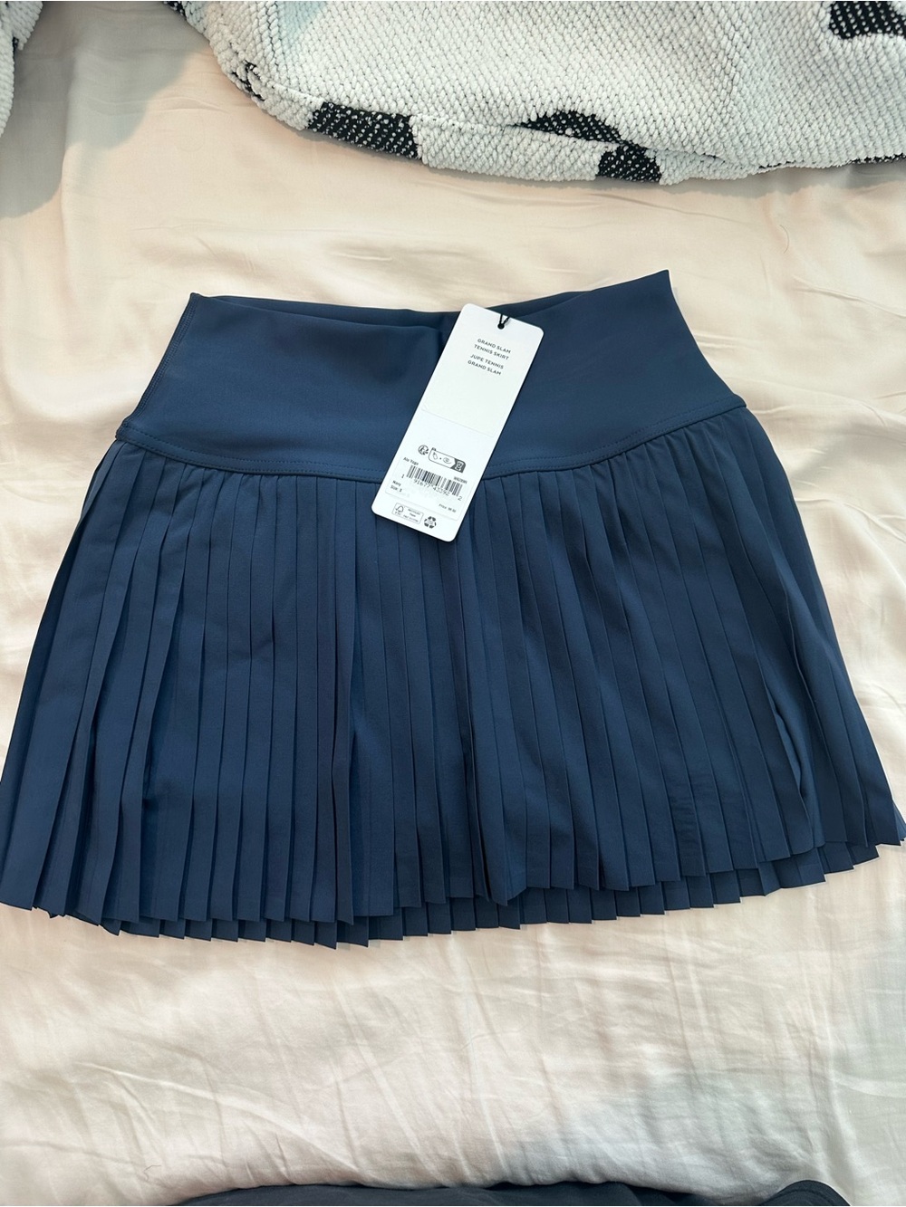 ALO Yoga Navy Pleated Mini Skirt